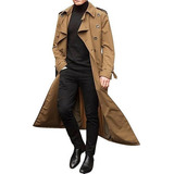 Chaqueta Casual De Moda De Gabardina Larga Para Hombre