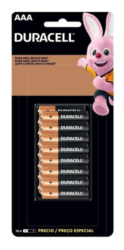 Pilha Duracell Alcalina Palito Aaa Econopack Com 16 Unidades