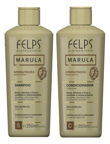 Felps Kit Marula Shampoo 250ml + Condicionador 250ml