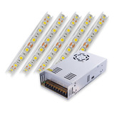 Tira Luces Led Cálida/fría 5050 Exterior X 5 U + Fuente 30a