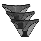 Wingslove Bragas Sexy De Malla Transparente Para Mujer, [u]