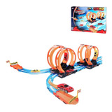 Pista Tipo Hotwheels Desafio Corrida Carro Fricção 37pcs Cor Laranja