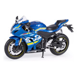 Con Base 1:12 Welly Suzuki Gsx-r1000 Mini Moto Color Azul