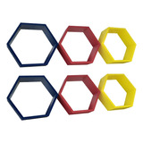 Kit 6 Nichos Hexagonal Coloridos 