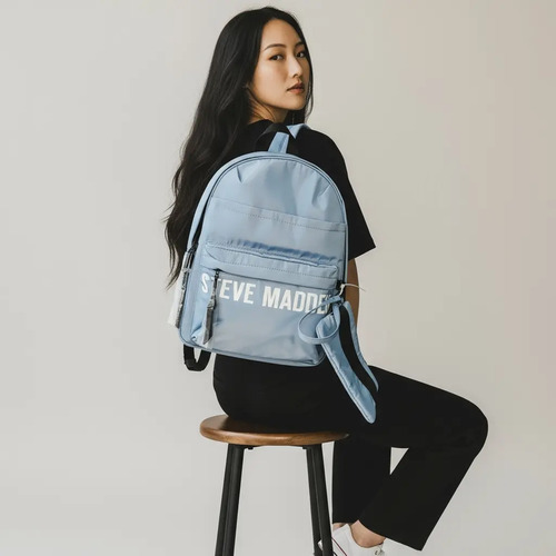 Mochila Casual Juvenil Mediana Steve Madden Prepa Universidad Oficina Backpack Urbana Accesorio Colgante Monedero Cosmetiquera Bolsas Originales Eua