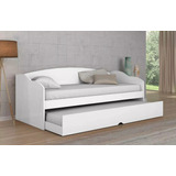 Cama Baba Estilo Sofa Solteiro Branco Sem Colchão