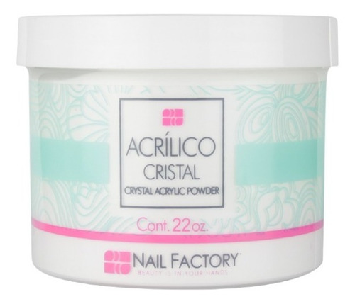 Polvo Acrílico Uñas Cristal 22oz / 620 Gr. Nail Factory