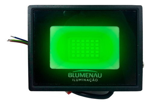 Refletor Holofote 30w Luz Verde A Prova D' Agua