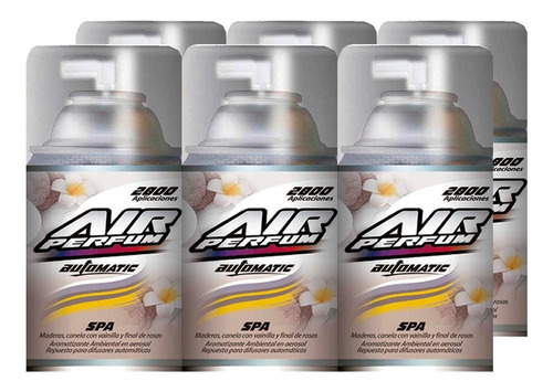 Aromatizante Automático En Aerosol Spa 185grs Pack 6un