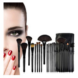 Set 24 Brochas Profesionales Maquillaje Con Estuche Calidad