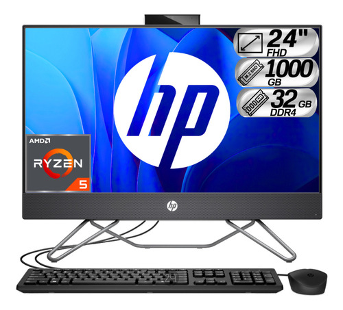  Todo En Uno Hp Amd Ryzen 5 Ssd De 1000gb Ram 32gb Full Hd