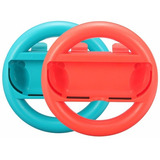 Volante Para Controles Nintendo Switch Control Kit2pzs Grips Color Azul/rojo
