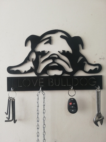 Porta Llaves De Bulldog Ingles De Uso Rudo