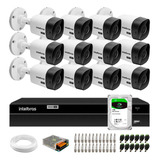 Kit 12 Câmeras Segurança Vhc 1120b 1mp Ip66 Dvr 1216 1tb Bc