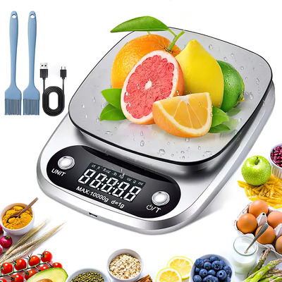 Báscula De Cocina Digital De Alta Precisión 1-10 kg Alta Precisión con Pantalla LCD 9 Unidades de Medida y Función Tara para Cocina Repostería y Pesaje de Alimentos | MercadoLibre