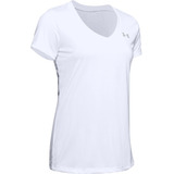 Playera Under Armour Tech Cuello En V Con Logo Para Mujer