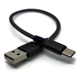 Cable Tipo C Corto Mallado P/cargador Powerbank Usb  25cm