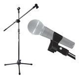 Atril Para Microfono Doble Soporte Atril Base Ajustable