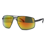 Xloop Hombres Rectangular Racer Metal Rim Sport Gafas De Sol