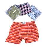 Pack X3 Boxer Niño Rayado Antillitas Elastico Embutido