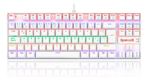 Teclado Redragon Mecanico Rgb Kumara White Outemu Red