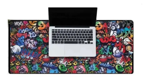 Mouse Pad Diseño Graffiti De 90x40cmx2mm Dblue Dbmp011 