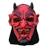 Máscara Diabo Lucifer Dêmonio Chifre Terror Halloween Susto