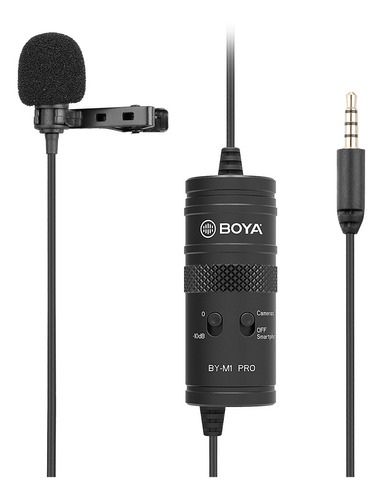 Micrófono Boya By-m1 Pro Con Solapa Para Teléfonos Inteligentes, Cámaras, Pc, Color Negro