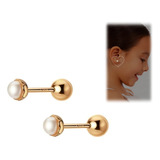 Aros 18 Kilates (18k) Para Bebe Atornillados