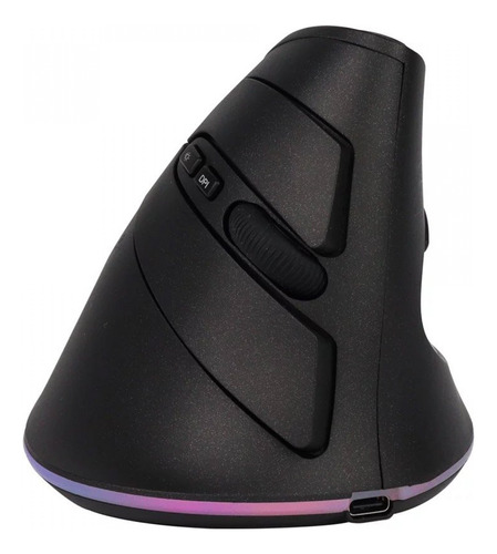 Mouse Ergonómico Vertical Bluetooth+2.4g Rgb Recargable