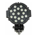 1 Faro Proyector Redondo 150mts 17leds 51w 3700lm 12/24v