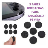 6 Borrachas Grip Silicone Analógico Ps Vita Psvita Fat Slim