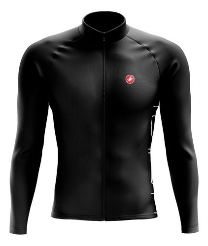 Jersey Ciclismo Ruta Mtb Castelli Negro Manga Larga