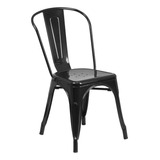 Silla De Comedor Tolix De Hierro 6 Unidades Niviko Reforzada Estructura De La Silla Negro Asiento Negro Diseño De La Tela Metal