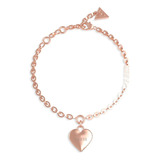  Pulsera Guess Jubb02229jwrgs De Acero Inoxidable Color Oro Rosa 19cm De Largo / 8cm De Diámetro