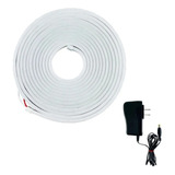 Neon Flex 5m 12v Ip68 Sumergible Blanco Frio Incluye Fuente