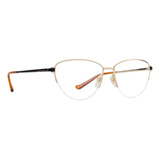 Gafas Gucci Gg0580o 1 Media Montura De Metal Dorado Para Muj