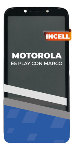 Lcd Para Motorola E5 Play Con Marco Negro