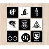 Set 6 Cuadros Harry Potter Hogwarts Minimalista Hogar Deco