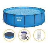 Piscina Estrutural 16.015 L Capa Escada Filtro 110v Bestway