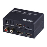 Tendak 1x2 4k Hdmi Splitter Con Extractor De Audio + Salida 