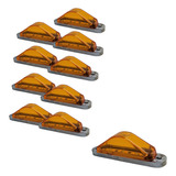 Mini Plafón Tipo Pirámide Universal 6 Leds Ámbar 10 Piezas