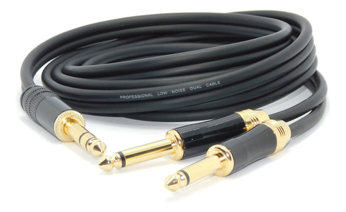 Cable  Plug Stereo A 2 Plug Mono Profesional Noise Free 1mts