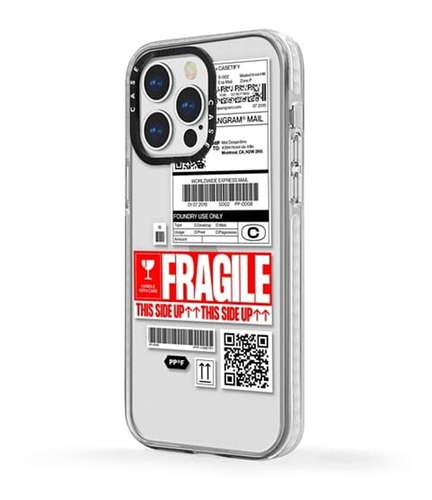 Funda Protector Ticket Fragile Para iPhone 13 Pro Max+vidrio