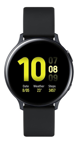 Samsung Galaxy Watch Active2 (bluetooth) 1.4  Caixa 44mm De  Alumínio  Aqua Black Pulseira  Aqua Black De  Fluoroelastómero E O Arco  Aqua Black Sm-r820
