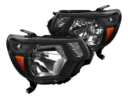 Toyota Tacoma 2012 2015 Juego Faros Fondo Negro 2013 2014