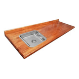 Mesada 200x60 Madera Eucalipto Bacha Simple Ee37 Johnson