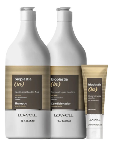 Lowell Bioplastia (in) Kit Shampoo 1l + Cond 1l +leave 120ml