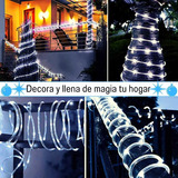 Luces De Navidad Y Decorativas Dosyu 3c200 10m De Largo 110v - Blanco Frío Con Cable Transparente