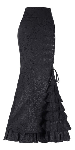 Falda Larga Gotica Vintage Jacquard Victoriana Steampunk